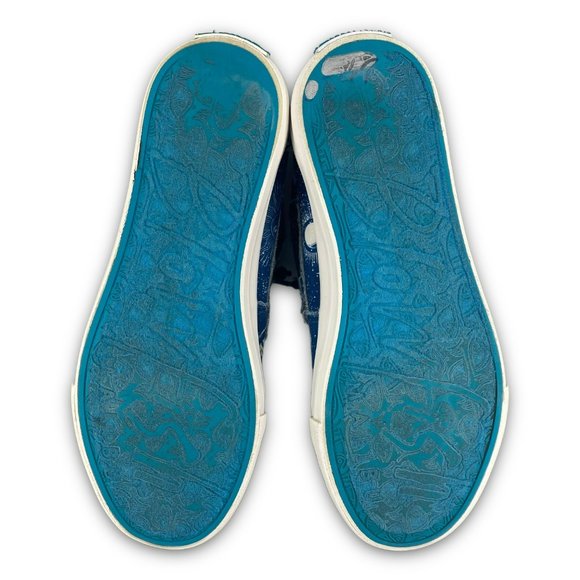 Blowfish Shoes Blowfish Malibu Celestial Print Sneakers Zs0 Low Top Slip On Blue Women 75